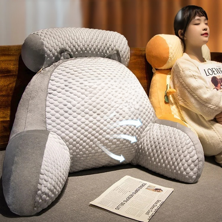 【팔걸이가 있어 더 편안한】 시원한 아이스 콩쿠션 사계절 사용, 답답하지 않음