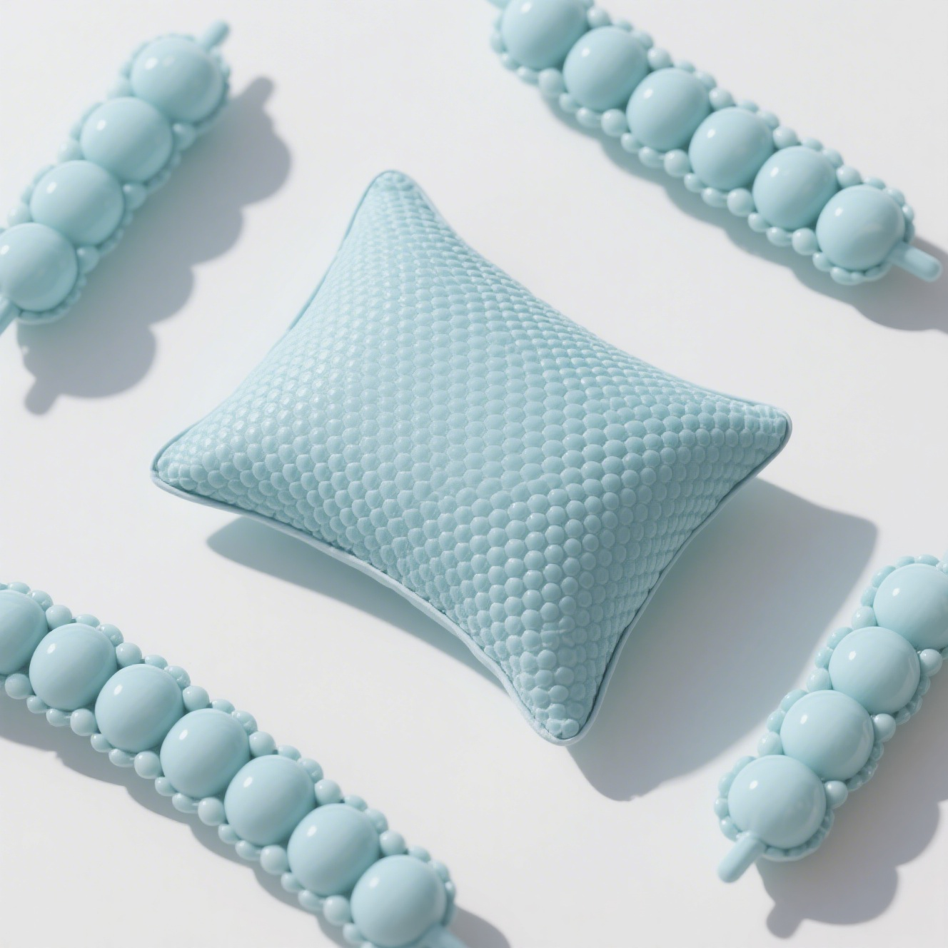 Coussin en forme de haricot glacé