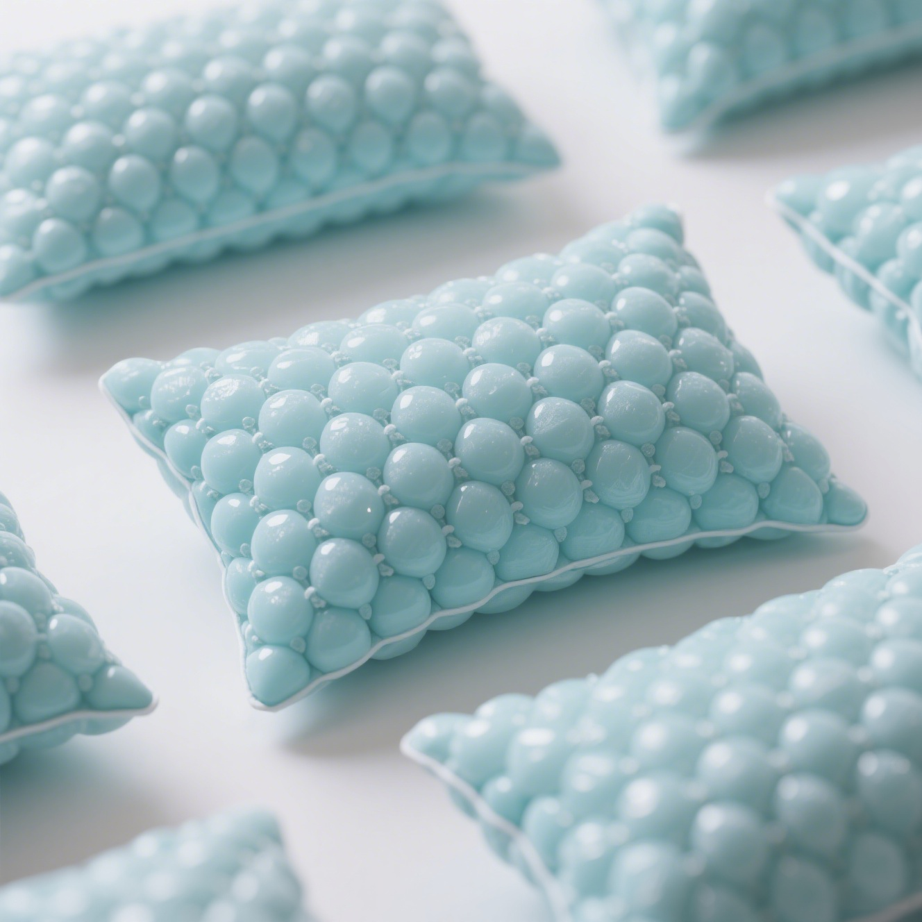 Coussin en forme de haricot glacé