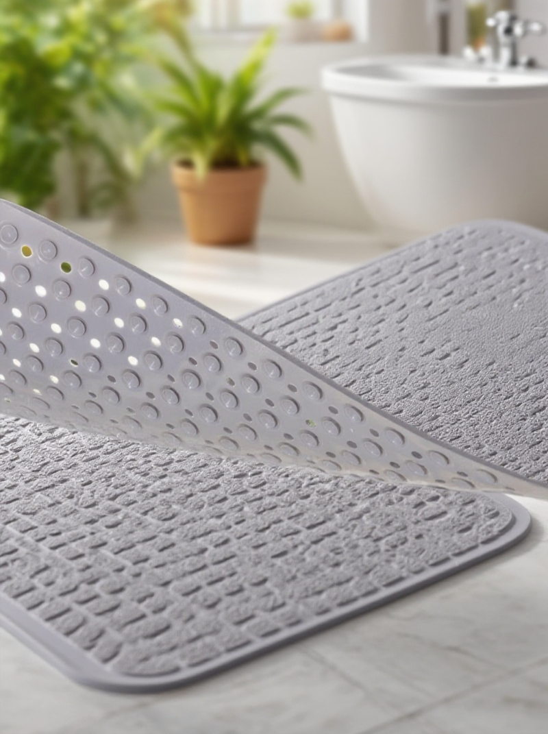 水切れが良いバスマットの排水穴デザイン