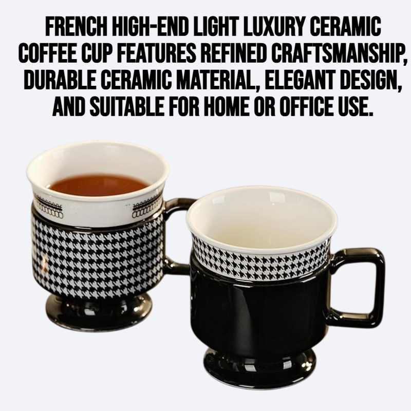 French high-end light luxury ceramic coffee cup