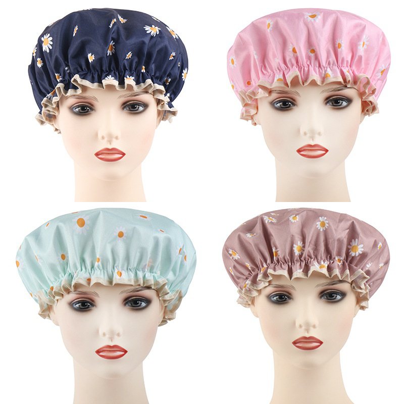 طبقة مزدوجة سميكة للماء غطاء الشعر المنزلية غيوم الزهور