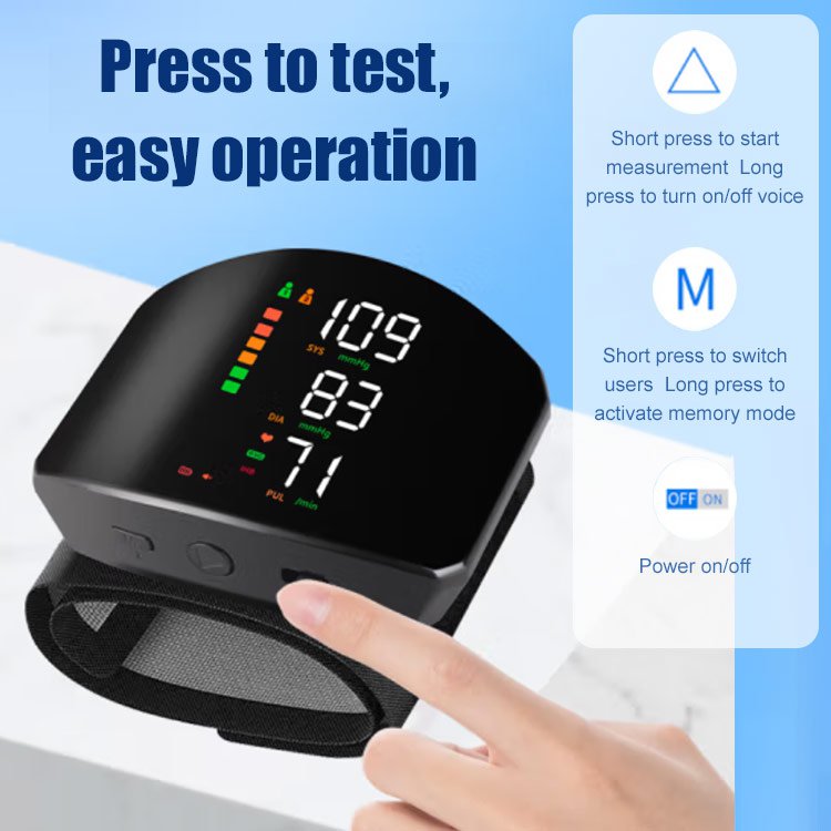 Rechargeable Wrist Blood Pressure Monitor