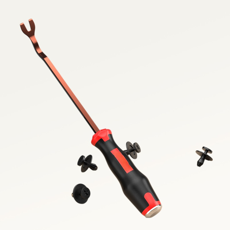 Stainless steel knock-on clip screwdriver