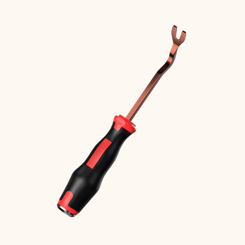 Stainless steel knock-on clip screwdriver