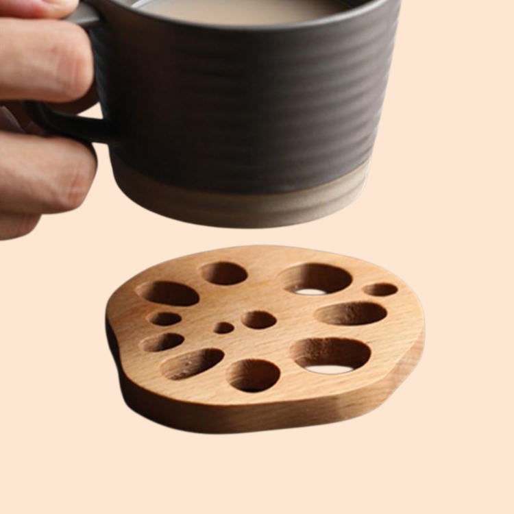 식당 물컵용 너도밤나무 커피 코스터