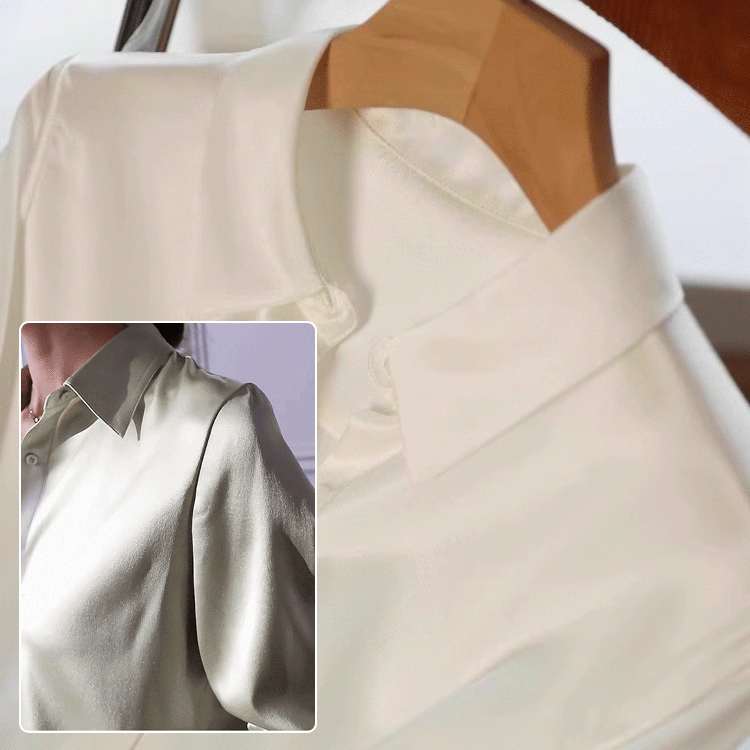 レディースシルクシャツ【上品な光沢感】