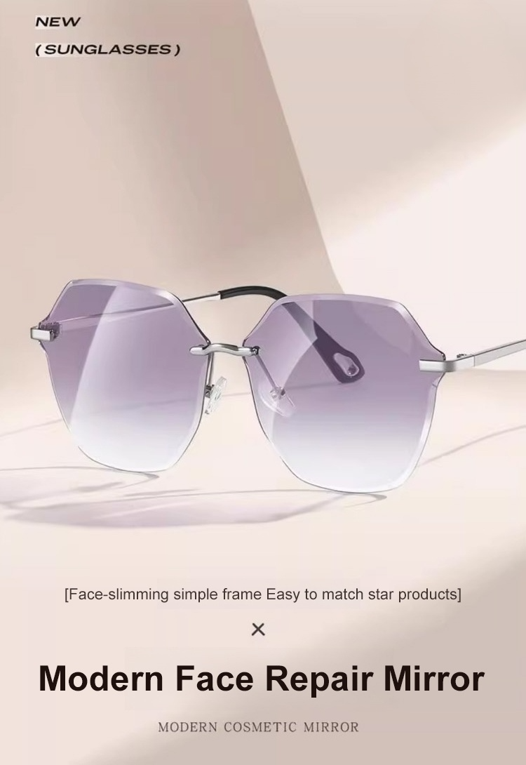Frameless photochromic sunglasses with adaptive lenses