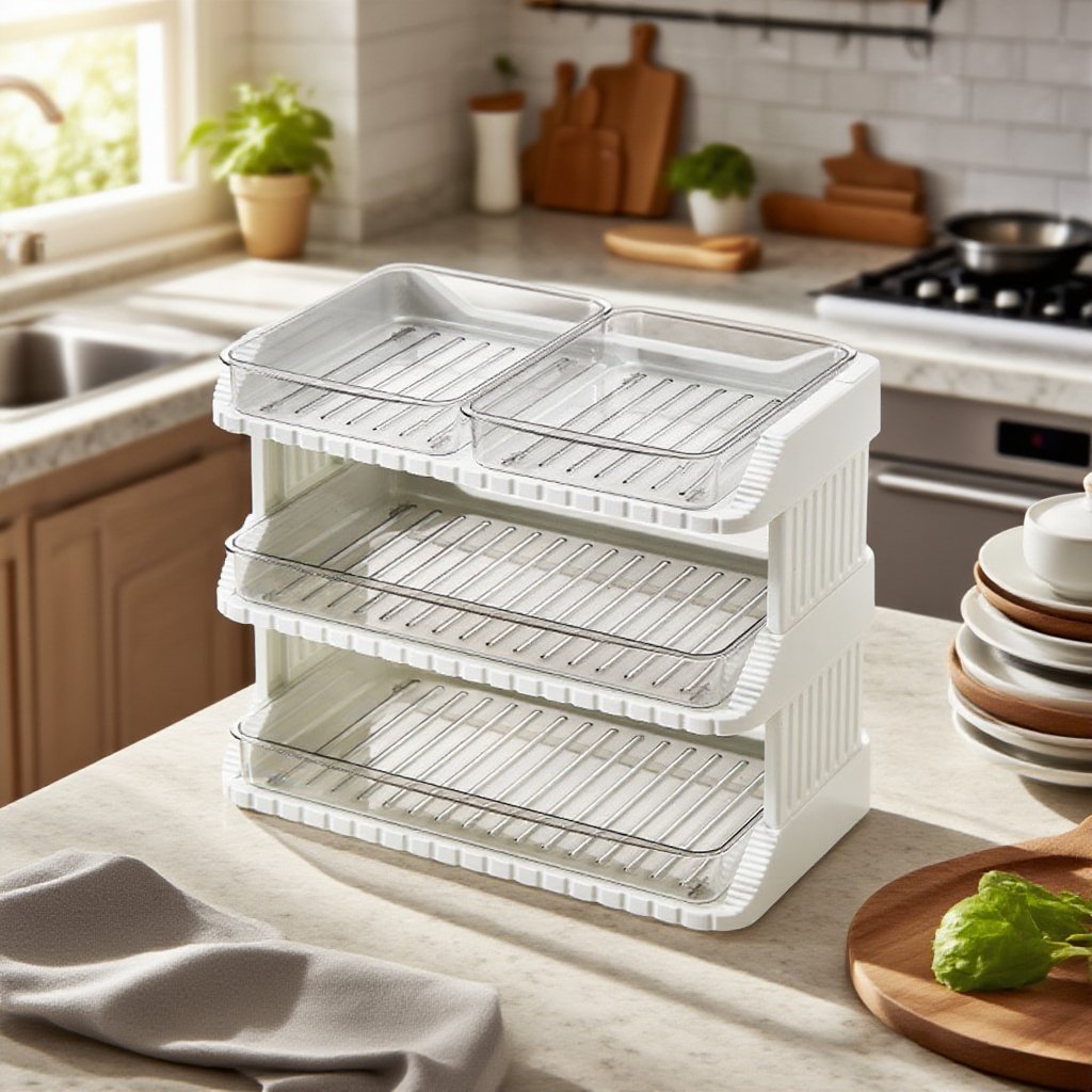 주방 다층 요리 접시