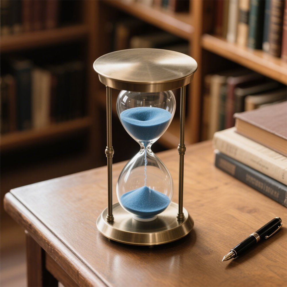 ヴィンテージスタイルの砂時計タイマーをインテリアに使用