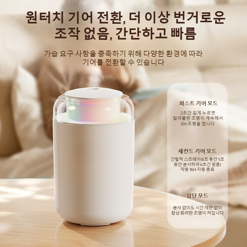 강아지 무선 휴대용 빅 스프레이 가정용 가습기 책상 사무실 침실 휴대용 가습기