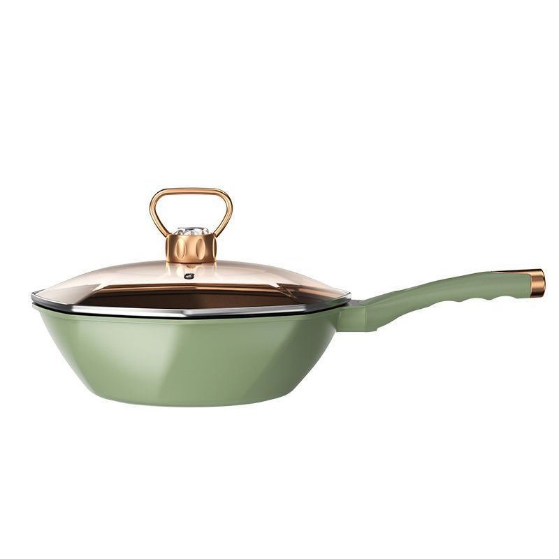 Langlebiger, antihaftbeschichteter, achteckiger Topf aus Lavagestein