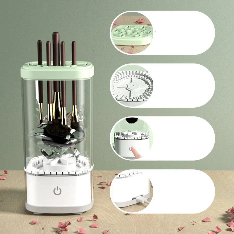 自動メイクブラシクリーナー