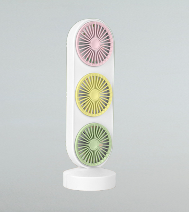 데스크톱 수직 usb 충전 세 개의 작은 선풍기