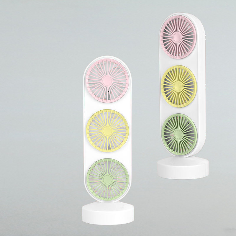 데스크톱 수직 usb 충전 세 개의 작은 선풍기