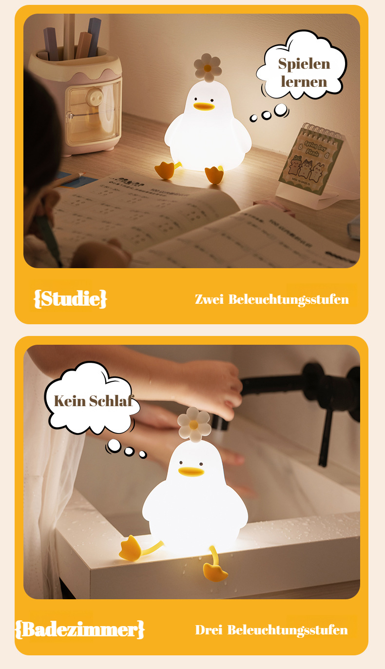 Induktive Blume Ente Bettlampe als Geschenk