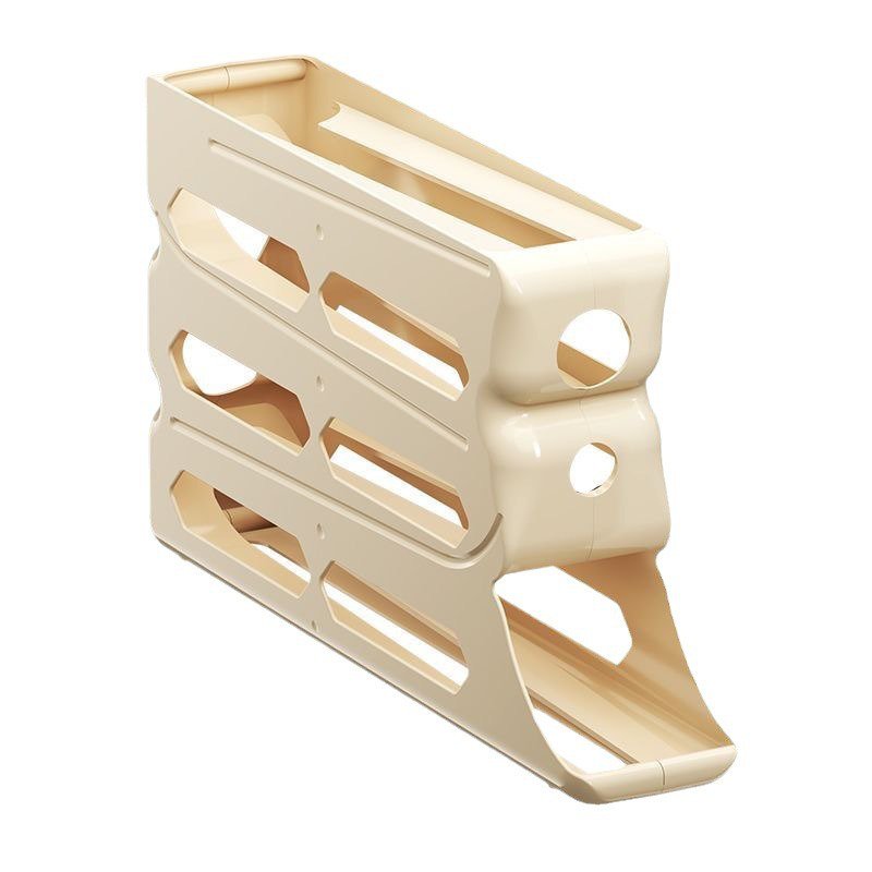 家庭用キッチンオーガナイザー 卵パックホルダー 冷蔵庫サイドドア自動卵ローラーオーガナイザー