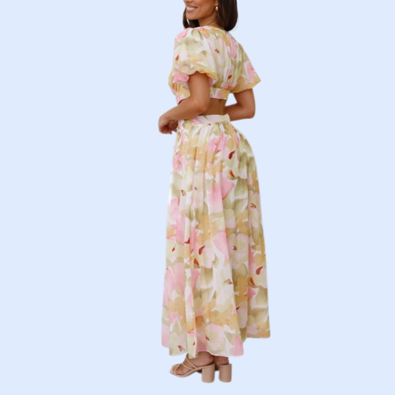 ستان زهري حلو وأنيق