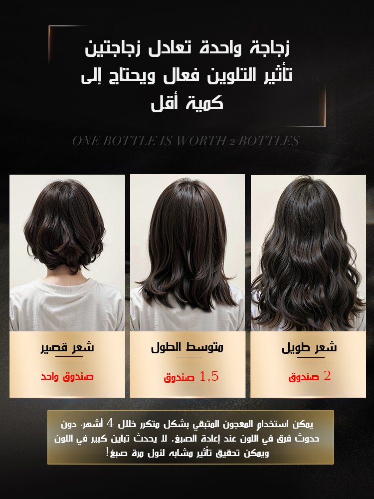 [لا حاجة للمزج + يأتي مع مشط]صبغة شعر بمستخلص الفاكهة