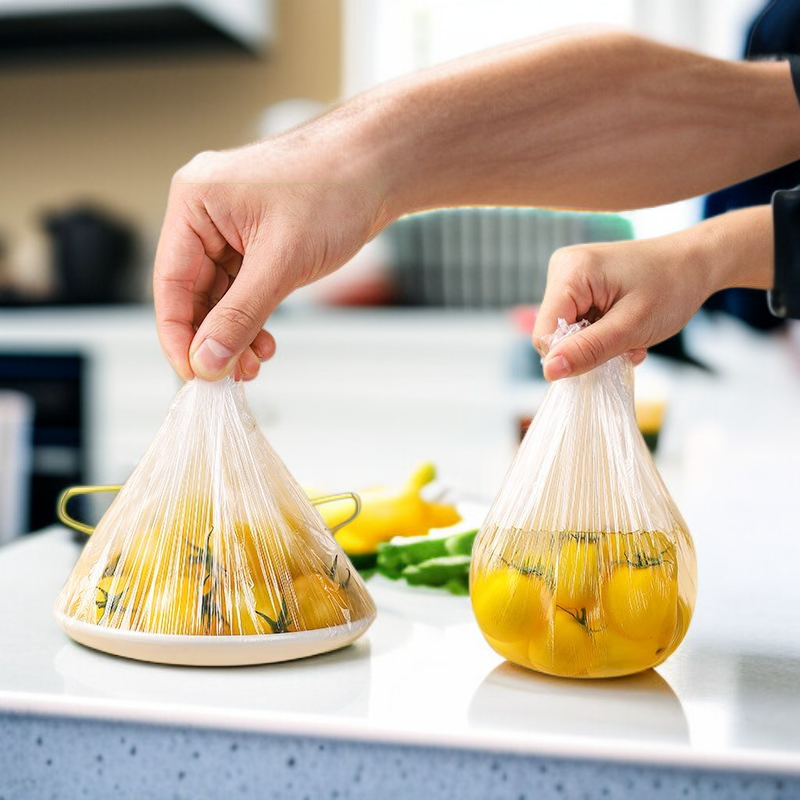 귀여운 토끼 만화 식품 등급 플라스틱 랩 다용도 일회용 플라스틱 랩 (100매)