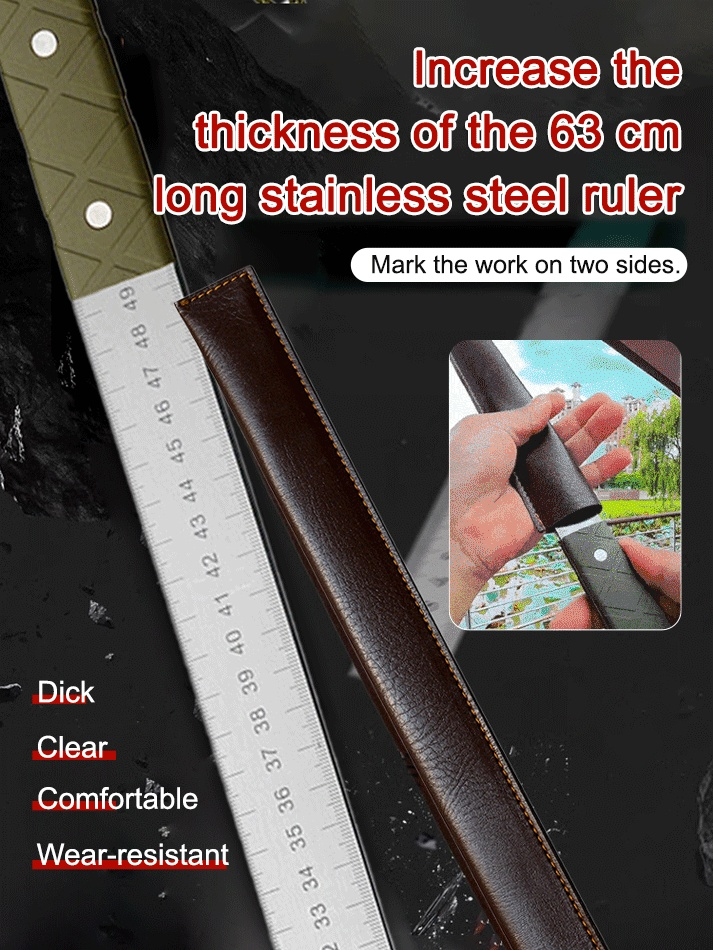 Upgraded rubber handle hardened diamond ruler