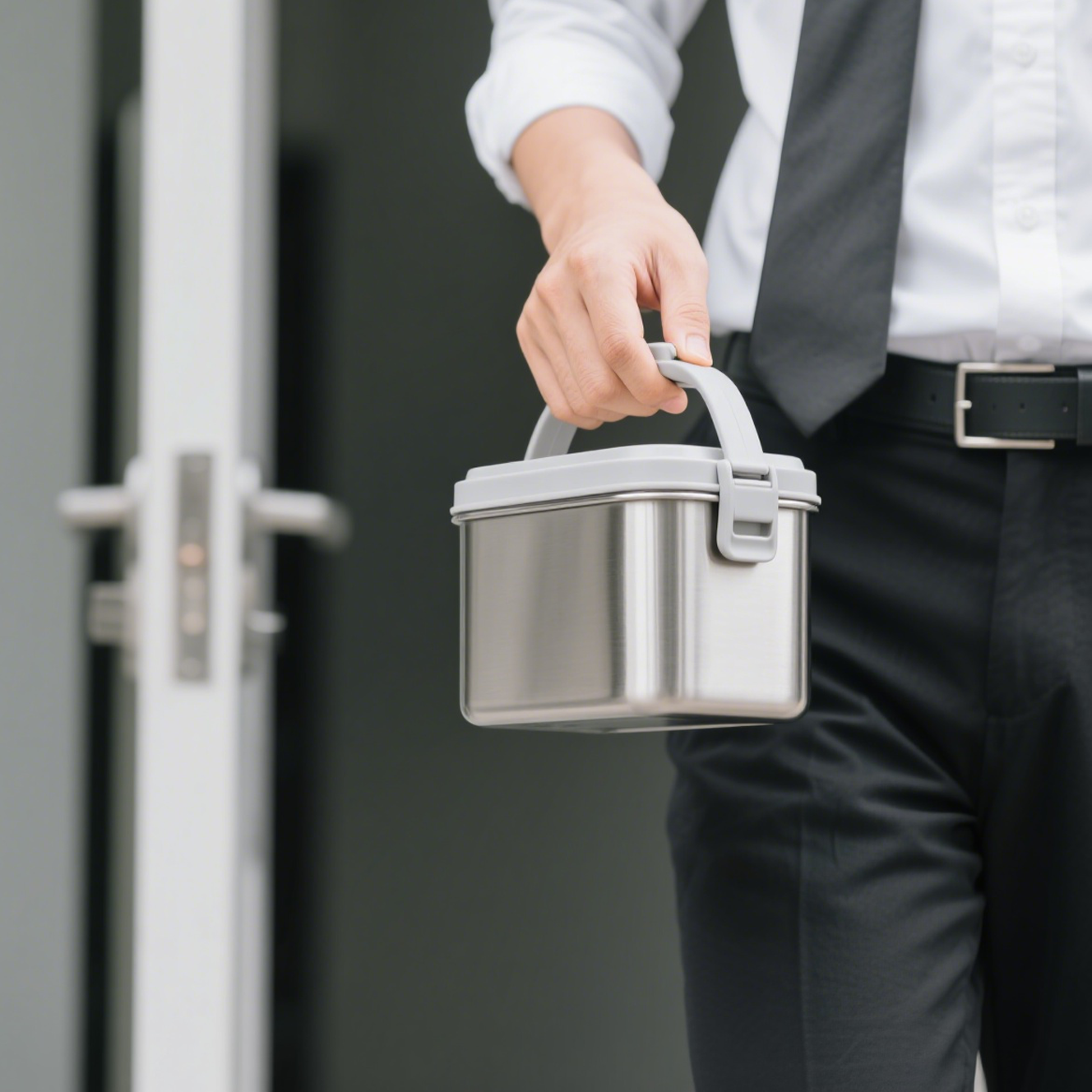 다층 구조의 단열 도시락 내부 모습