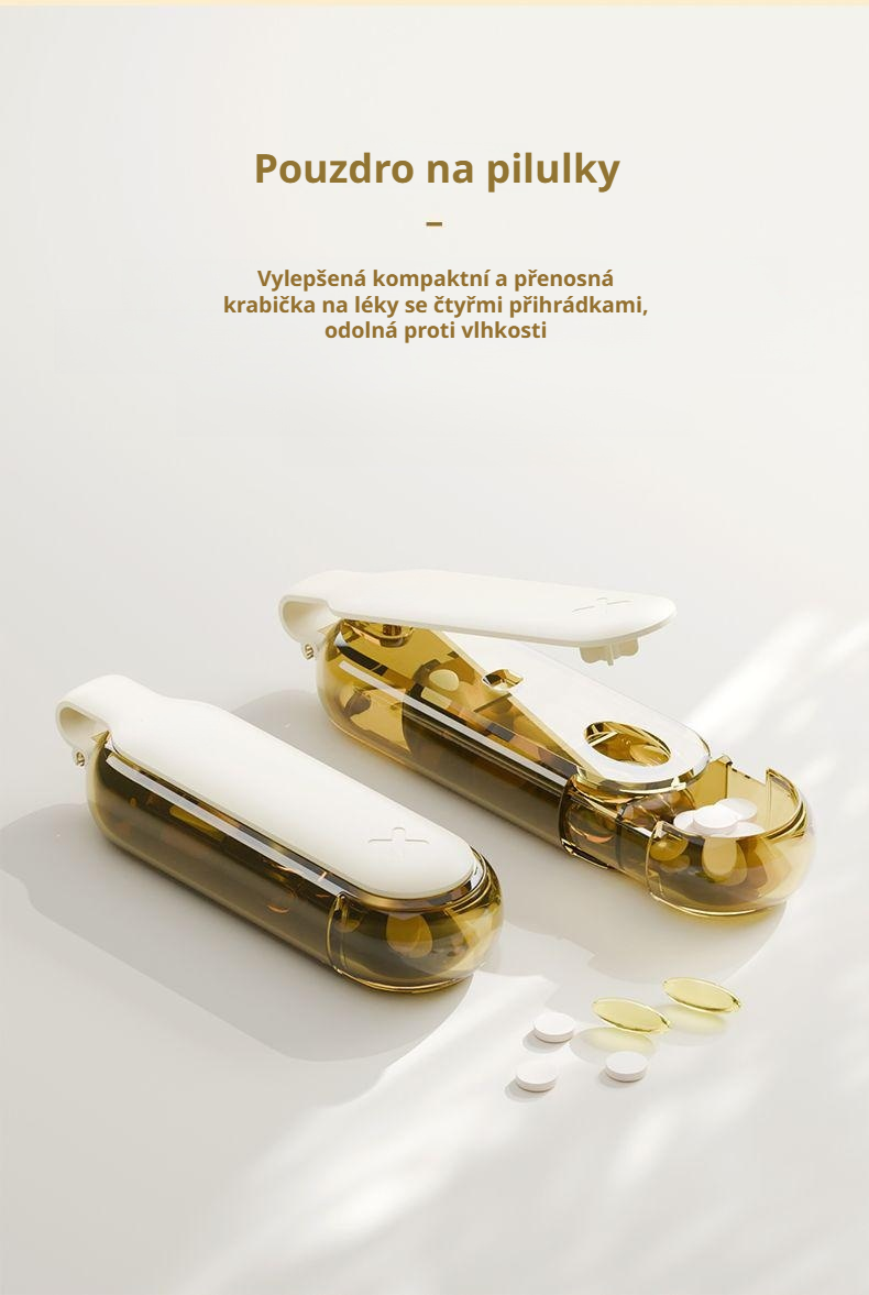 Přenosný dávkovač na léky v kapesní velikosti