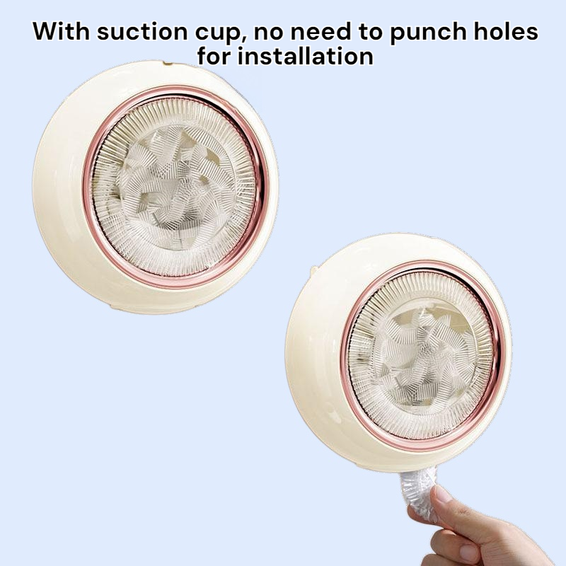 Plastic wrap storage box suction cup punch-free removable disposable plastic bag