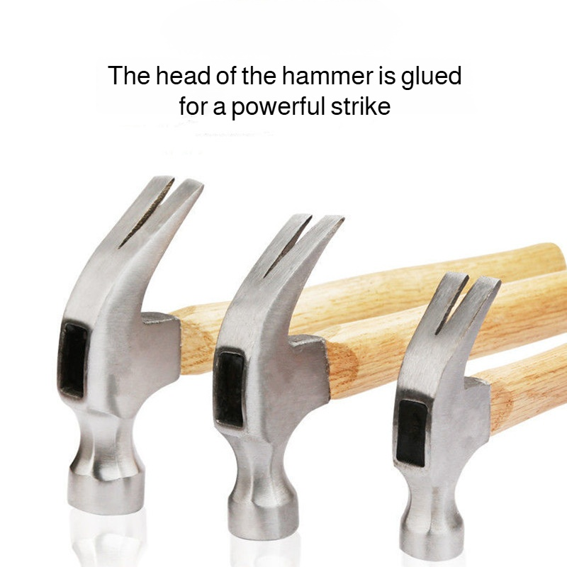 Claw hammer with wooden handle forging hammer