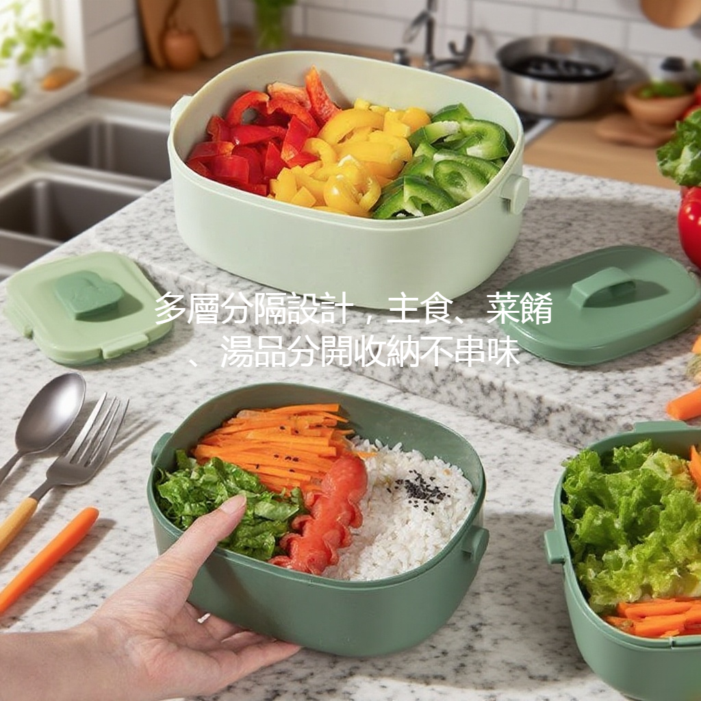 大容量多層手提便當盒