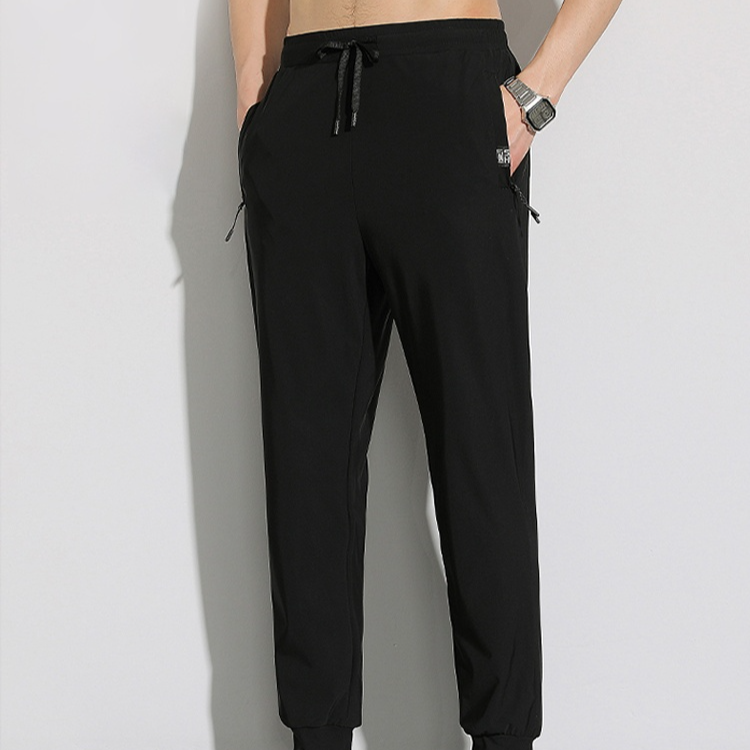 メンズ・サマー・アイス・パンツ 速乾スポーツ薄手ストレートアイスシルクカジュアルパンツ