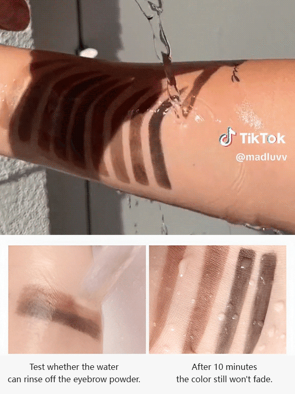 Head-mounted eyebrow card + stamp eyebrow powder set