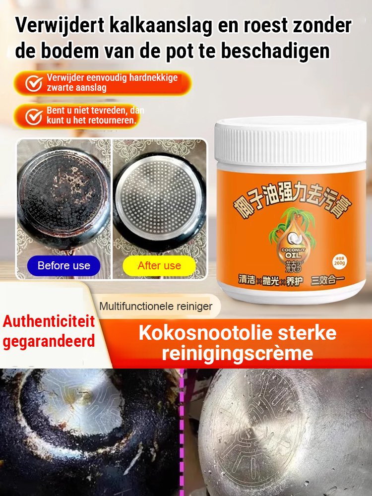 Kokosolie krachtige reinigingspasta
