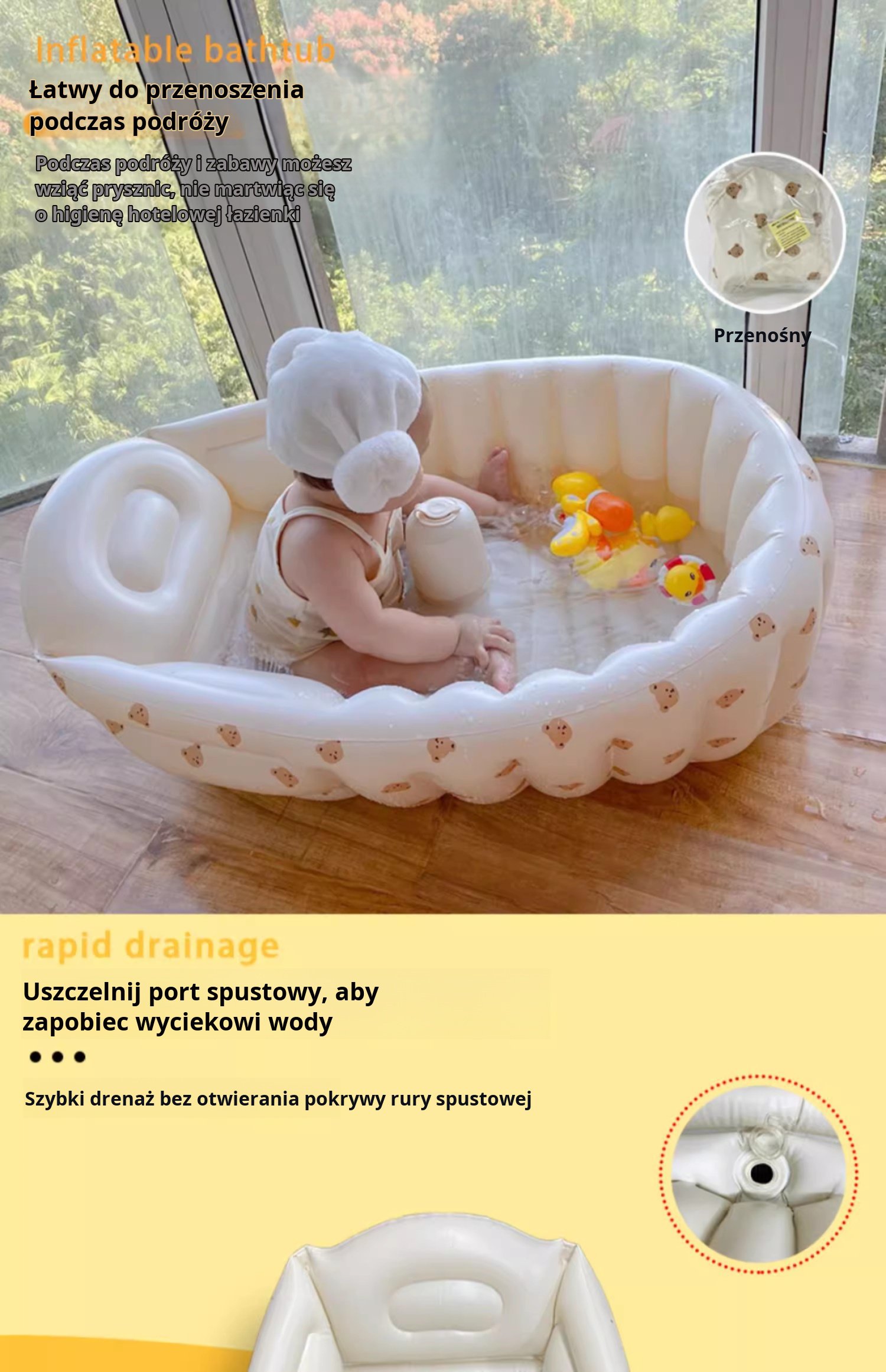 Wygodna i bezpieczna wanienka dla malucha