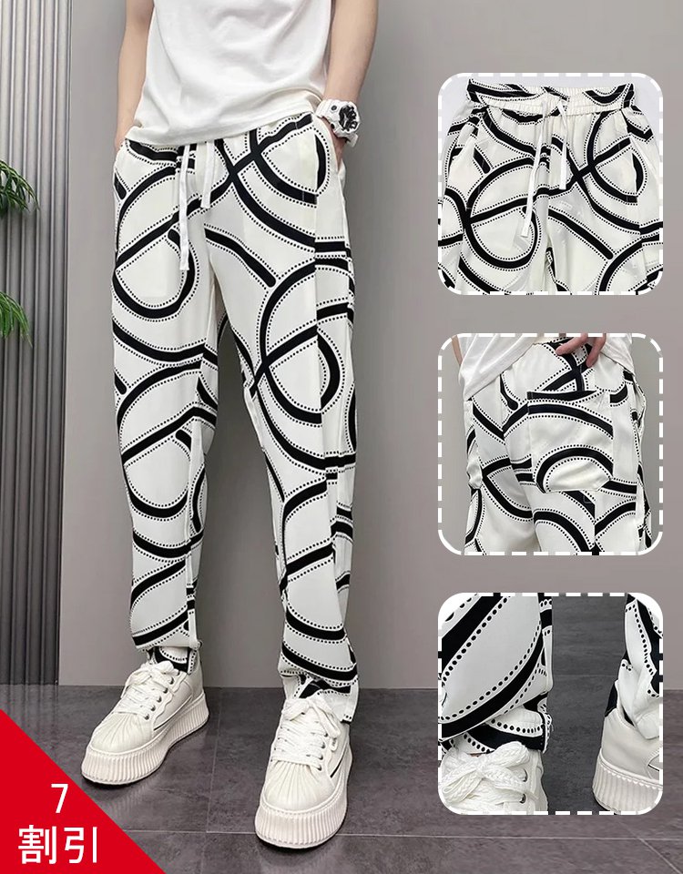 プリント柄ひんやりパンツ