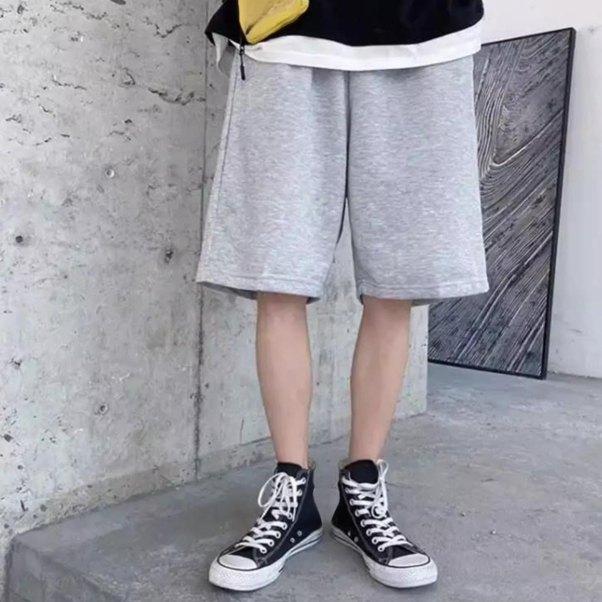 남성 단색 심플 와이드 팬츠