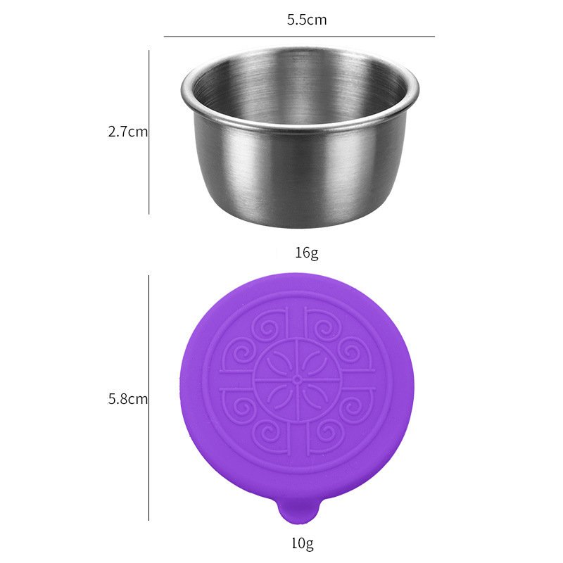 [ขนาดเล็กแต่มีประโยชน์มาก] ถ้วยใส่เครื่องปรุงรสสแตนเลสป้องกันการรั่วซึม