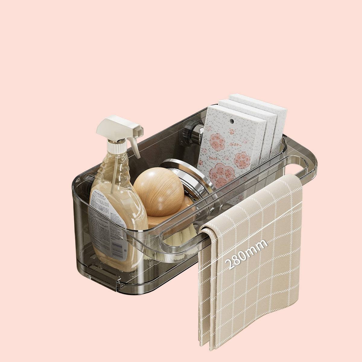 多功能吸盤廚房水槽置物架