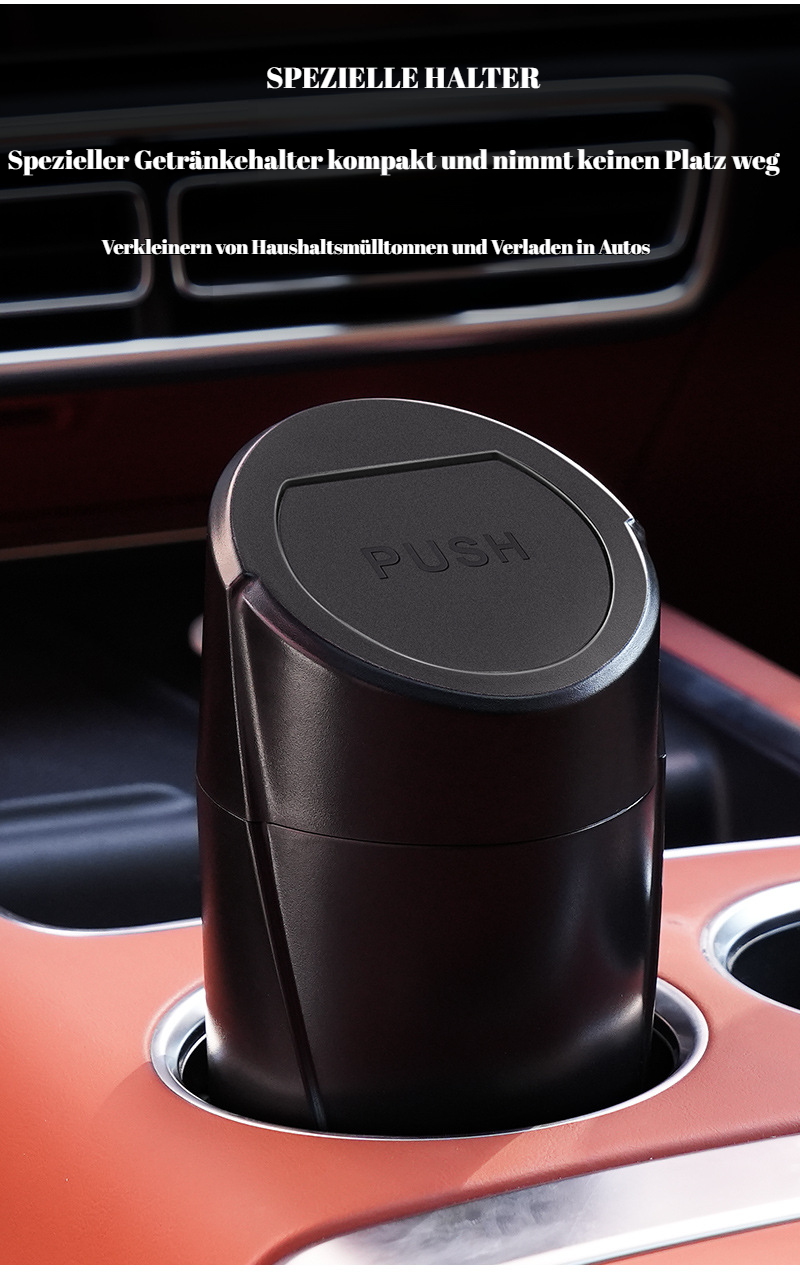 Auto-Mülleimer, Kleinwagen-Mini-Aufbewahrungsbox, Mittelkonsole, Multifunktions-Autozubehör, Auto-Fl