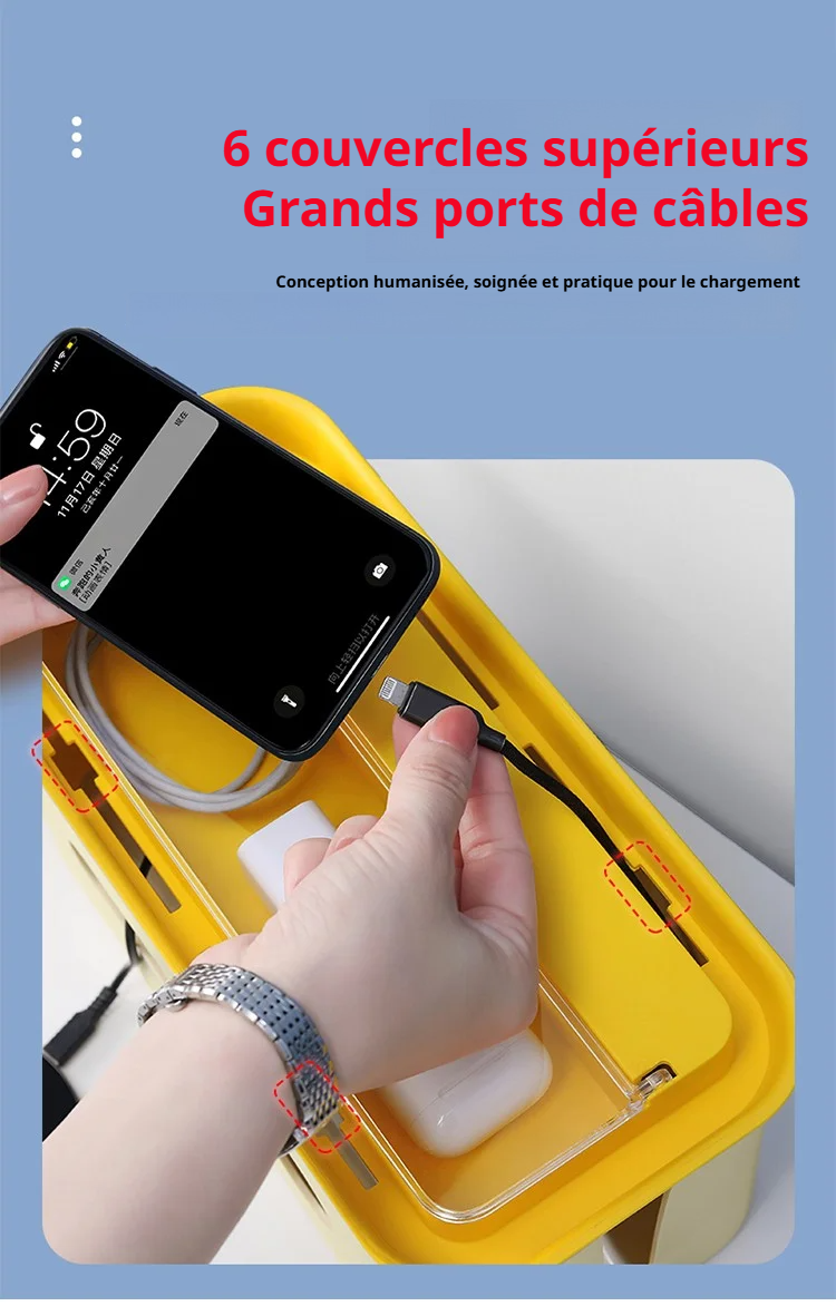 Organisation efficace des câbles grâce à la boîte multifonctionnelle