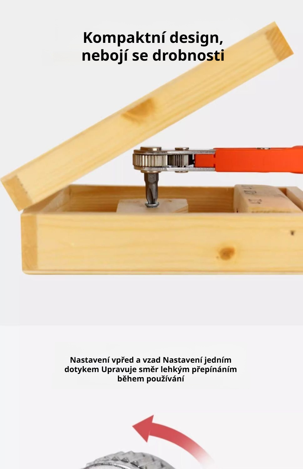 Ergonomická protiskluzová rukojeť klíče