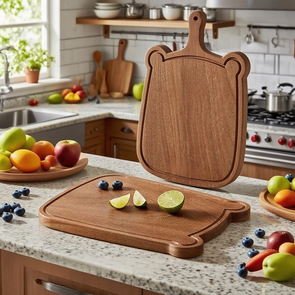 キッチン家庭用黒檀丸太まな板