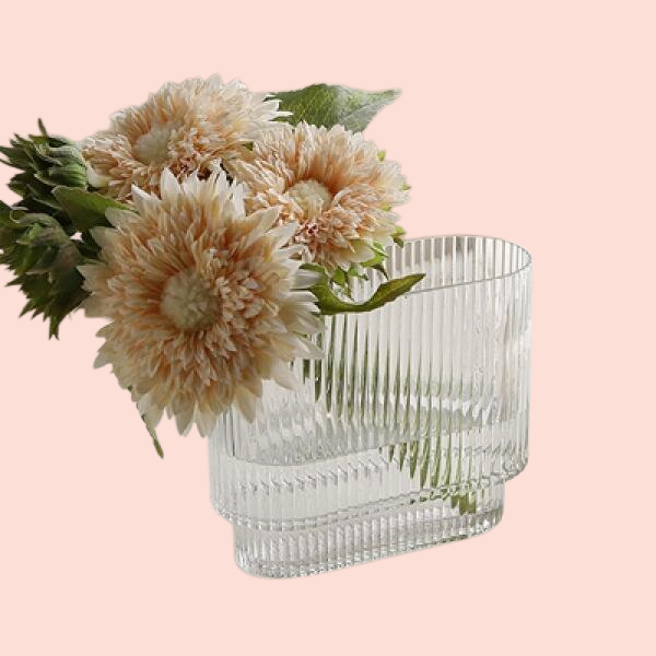 Vertical Torch Glass Vase