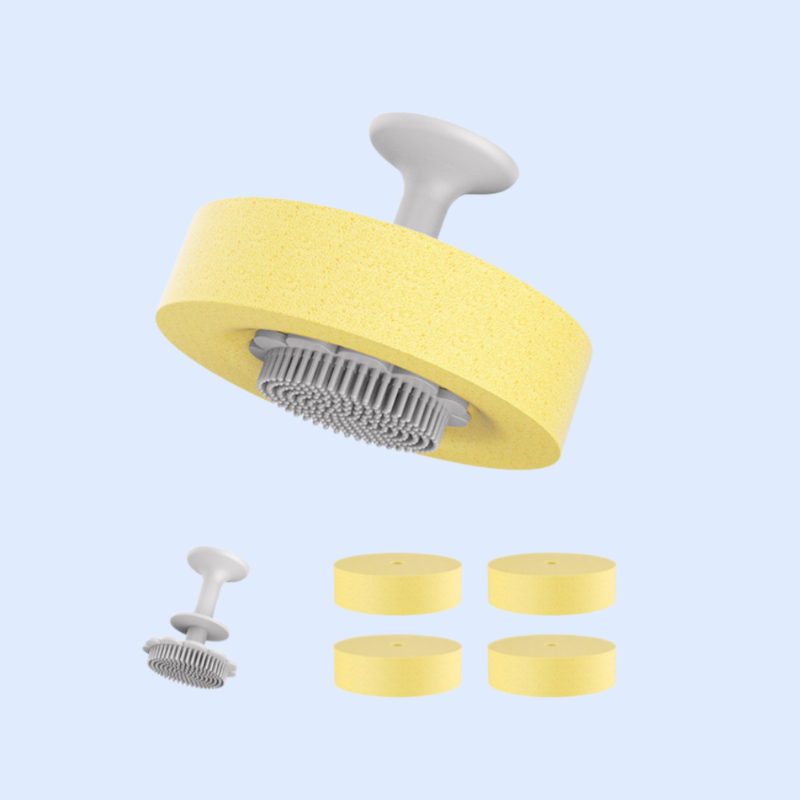 台所の取り外し可能な食器洗浄スポンジ洗浄吸盤付き百清潔布スポンジ洗浄汚れ魔力洗浄