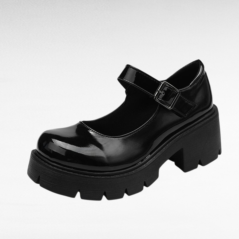 أحذية موحدة بكعب سميك