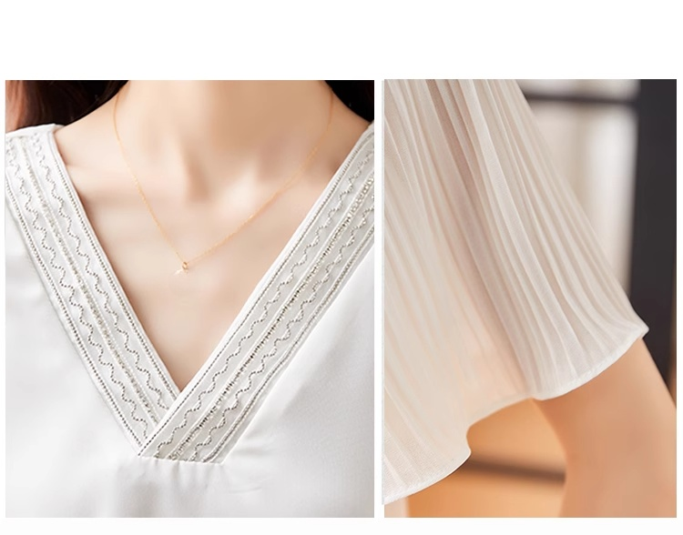 시원한 화이트 셔츠 디테일 클로즈업