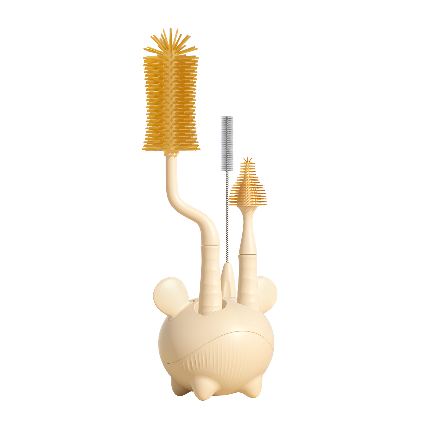 ナノシルバーシリコンボトルブラシ4点セットウォーターカップボトル乳首ストローブラシベビーボトル専用洗浄ブラシ