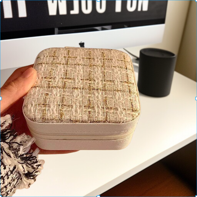 高価な小さなフレグランススタイルの機内持ち込み用ミニコスメバッグ、旅行用ポータブルジュエリー収納バッグ、小銭入れ