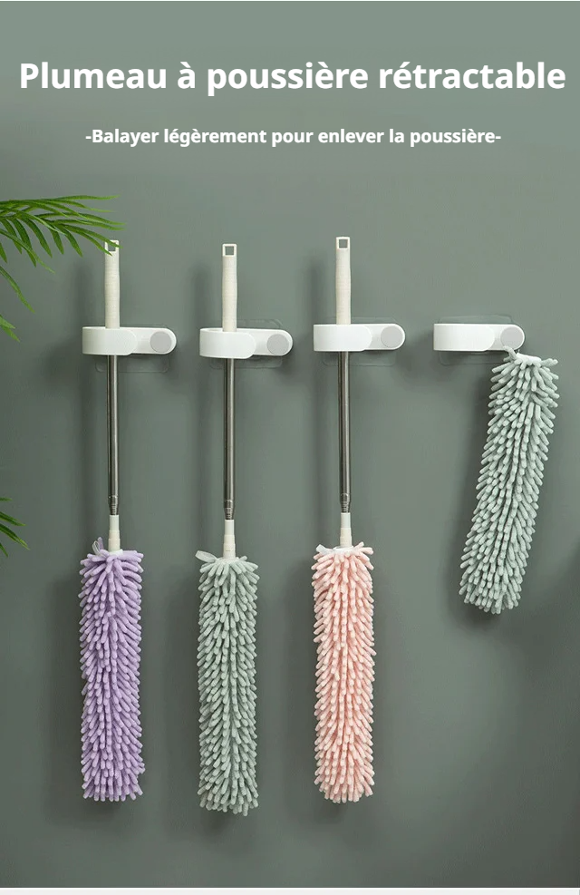 Plumeau rétractable en chenille pour dépoussiérage efficace