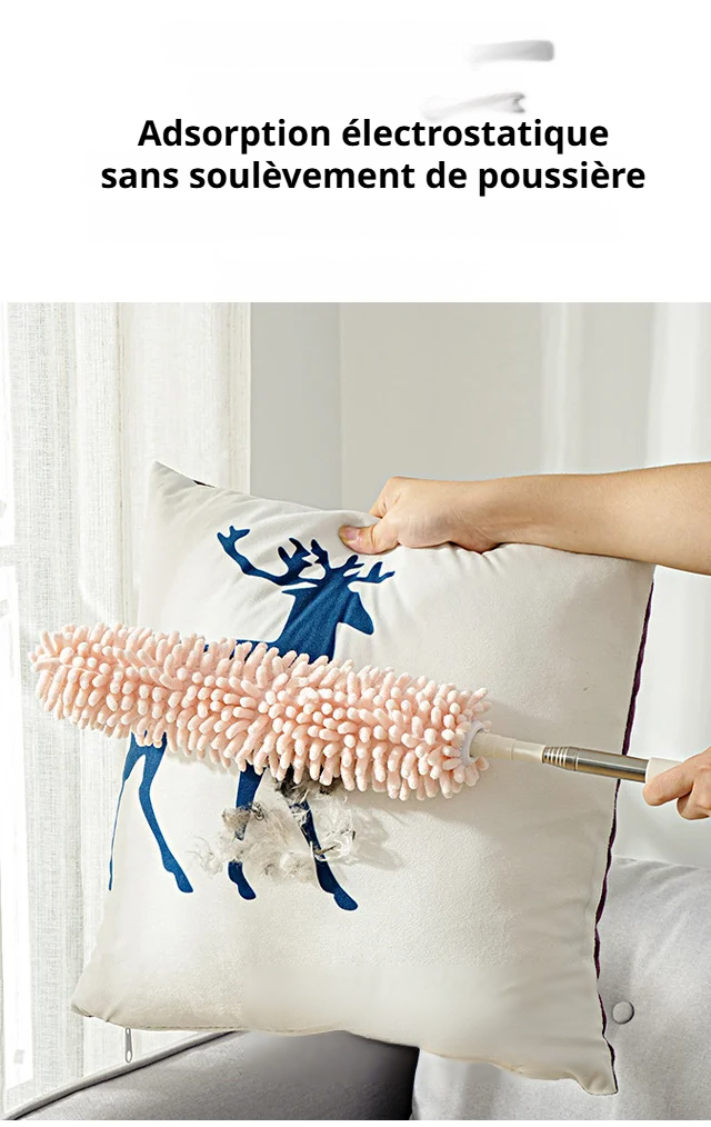 Plumeau ergonomique pour meubles et étagères